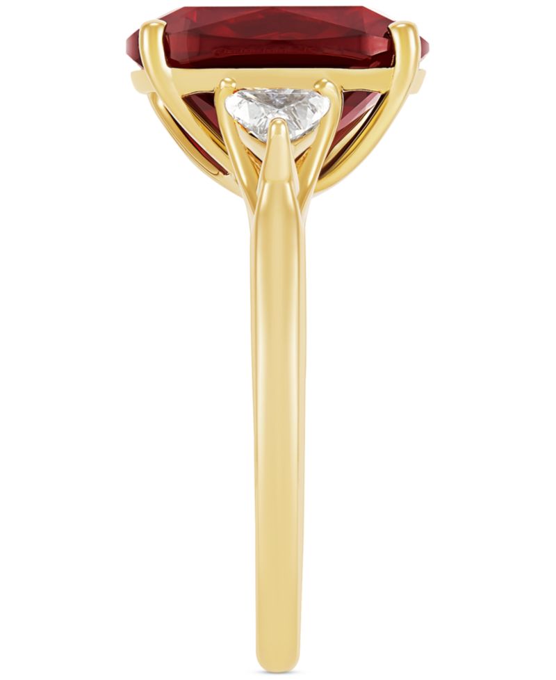 Lab Grown Ruby (7-1/4 ct. t.w.) & Lab Grown Diamond (3/8 ct. t.w.) Statement Ring in 14k Gold (Also available in Emerald)
