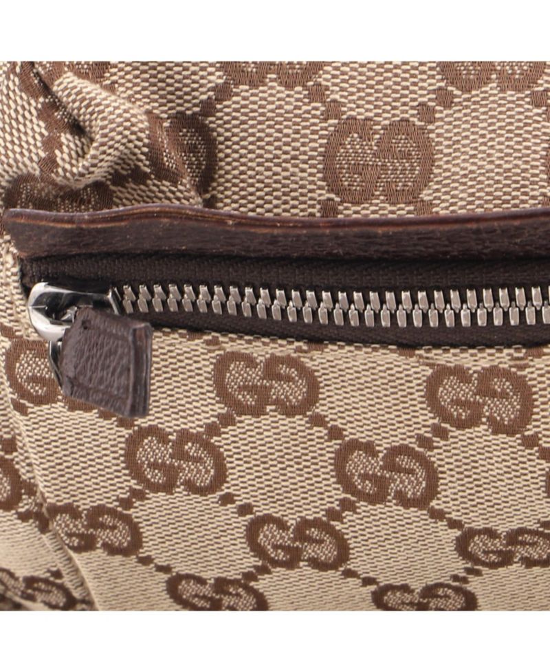 Vintage Double Belt Bag GG Canvas with Leather