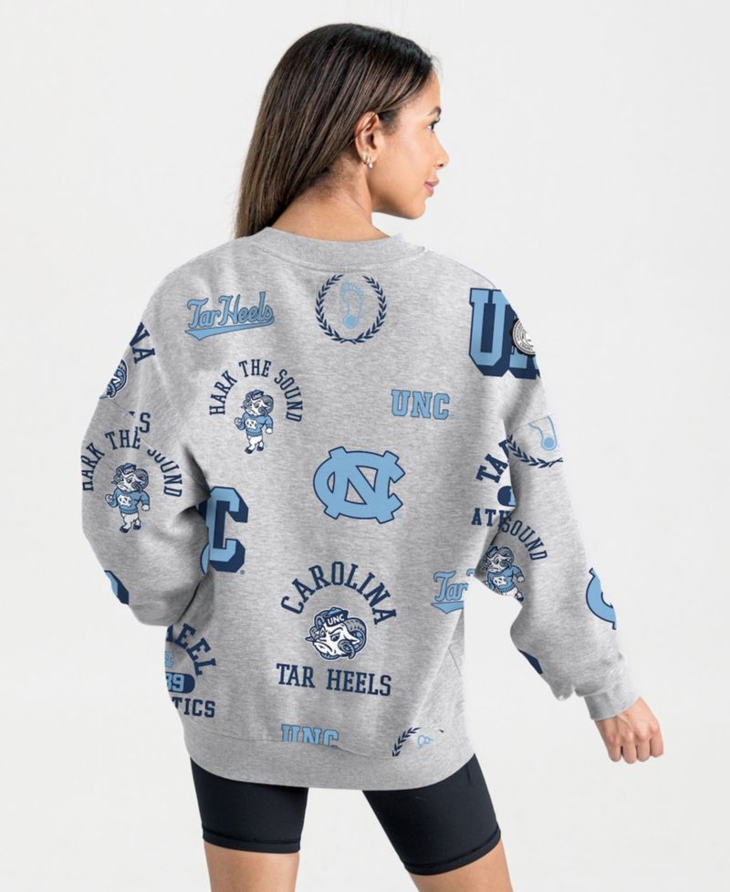 Women's Gray North Carolina Tar Heels Always on Repeat Fleece Sweatshirt