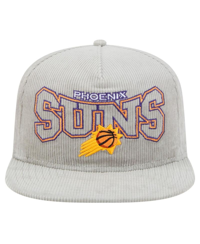 Men's Gray Phoenix Suns Throwback Corduroy Golfer Snapback Hat