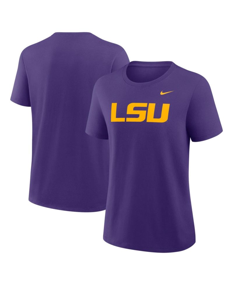 Women's Purple LSU Tigers Primary Logo T-Shirt