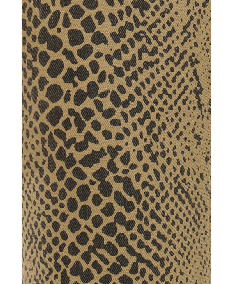 Women's USA Juniors' High Rise Crop Flare Python Print Jeans