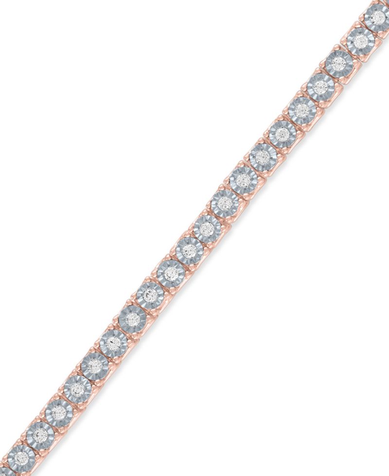 Diamond Tennis Bracelet (1/2 ct. t.w. - 1 ct. t.w.) in Sterling Silver, 14k Gold-Plated Sterling Silver or 14k Rose Gold-Plated Sterling Silver
