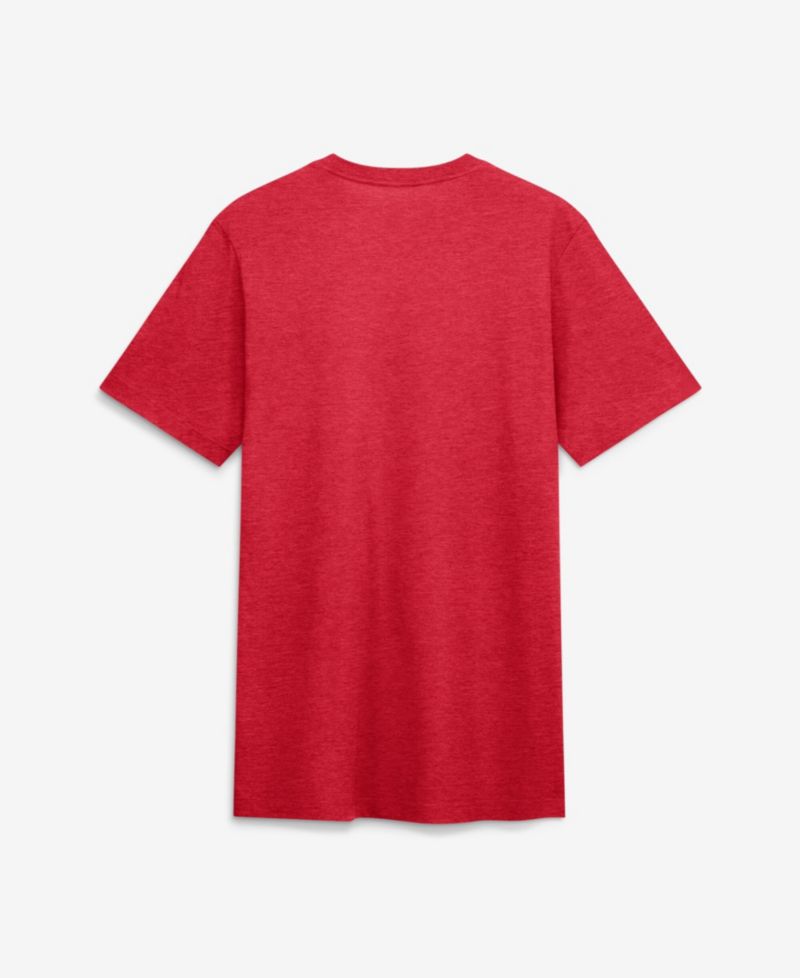 Men's Heather Red St. Louis Cardinals Stacked Tri-Blend T-Shirt