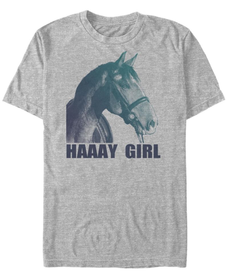 Men's Haaay Girl Horse Short Sleeve Crew T-shirt