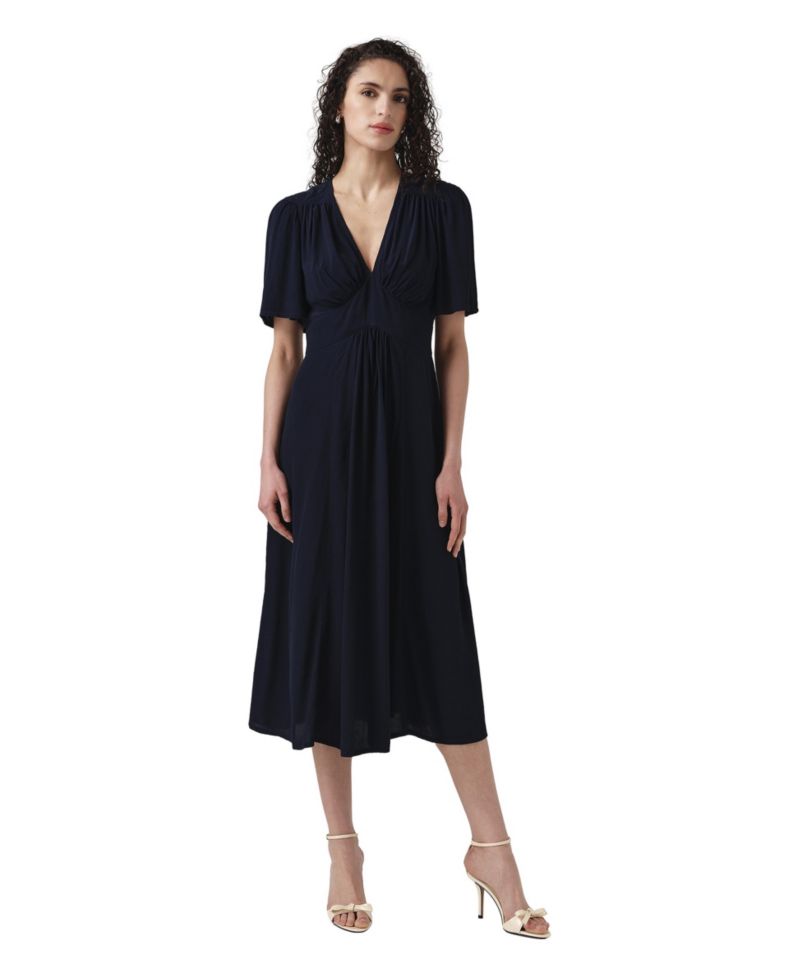 Women's Rosalie Angel Sleeve V-Neck Midi Dress