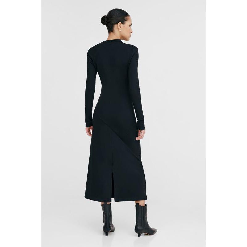 Women's Marla Fitted Bodice A-Line V-Neck Midi Dress with Back Slit