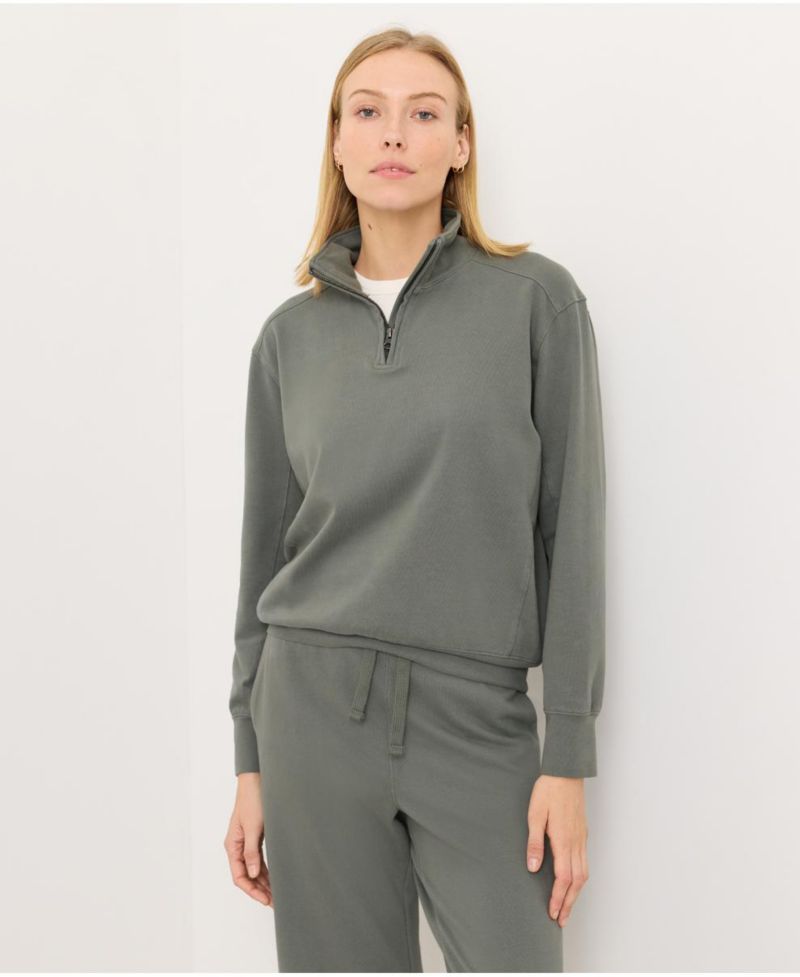 Women's Cloud Knit Quarter Zip Made with Organic Cotton