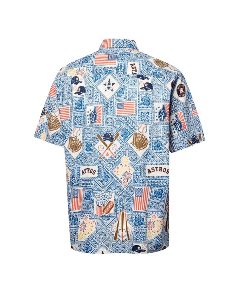 Men's Blue Houston Astros Americana Button-Up Shirt