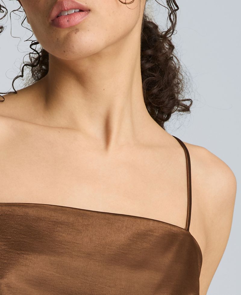 Women's Satin Camisole with Lace Side Seams
