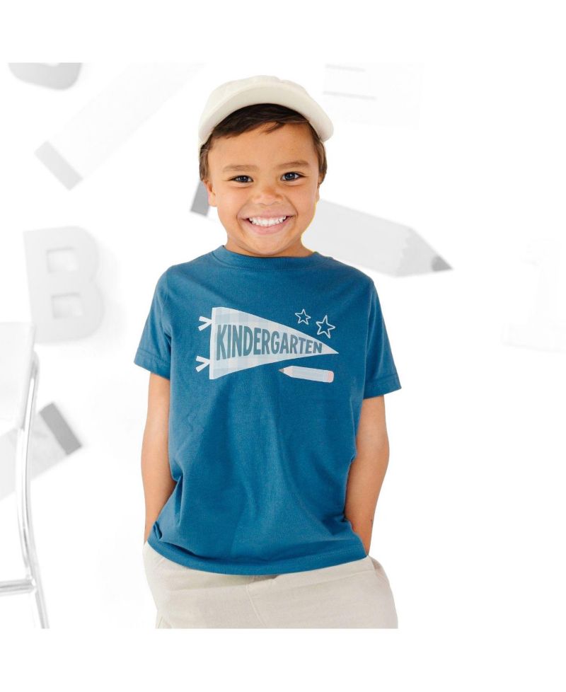 Little Boys Kindergarten Pennant Short Sleeve T-Shirt