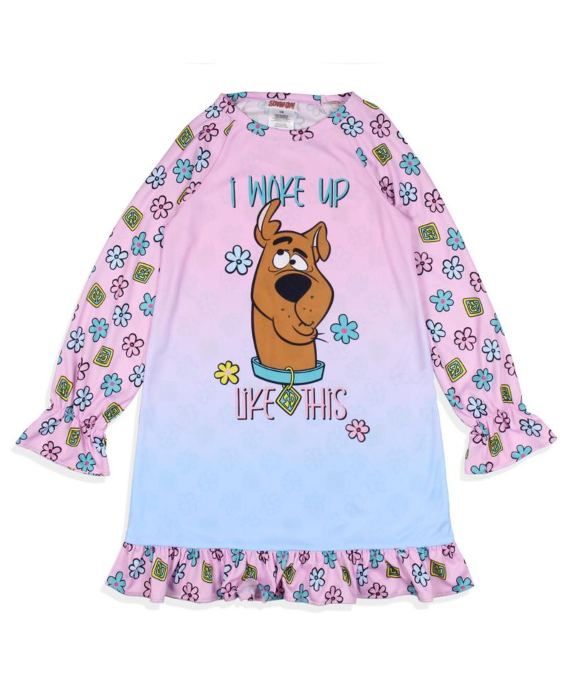 Girls' Nightgown I Woke Up Like This Flower Kids Long-Sleeve Raglan Pajama