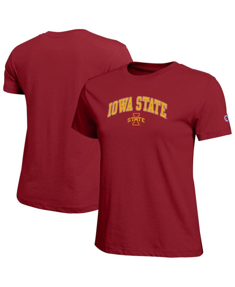 Women's Cardinal Iowa State Cyclones Arched Over Logo T-Shirt