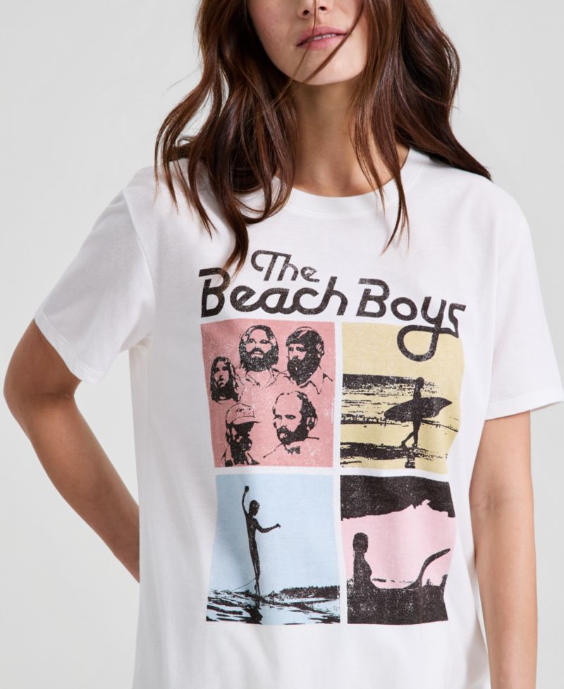 Women's The Beach Boys Graphic-Print Crewneck T-Shirt