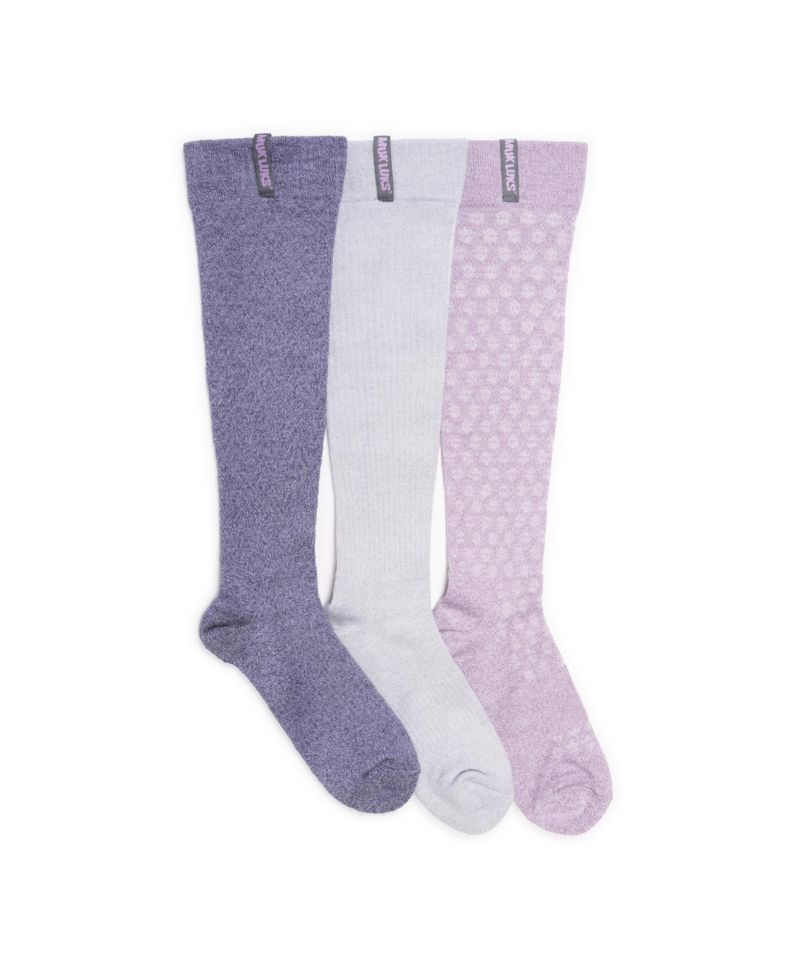 Women's 3 Pair Pack Compression Knee High Bamboo Socks