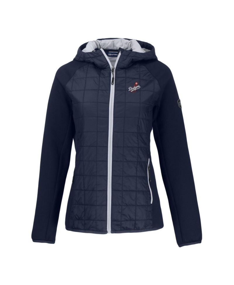 Women's Navy Los Angeles Dodgers Cooperstown Collection Rainier PrimaLoft Eco Full-Zip Hybrid Jacket