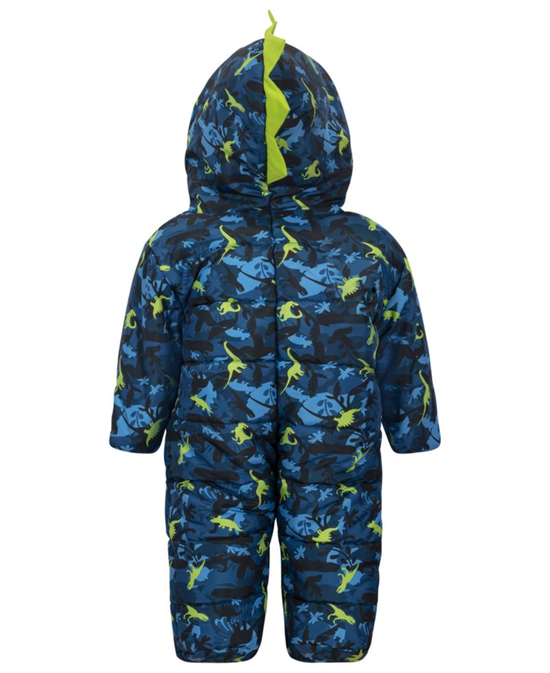 Baby Boys' Dinosaur-Print 3D-Hood Snowsuit