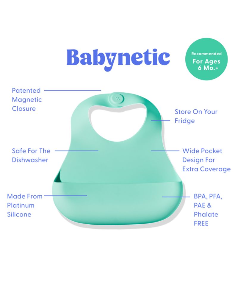 Baby Unisex Magnetic Silicone Bib