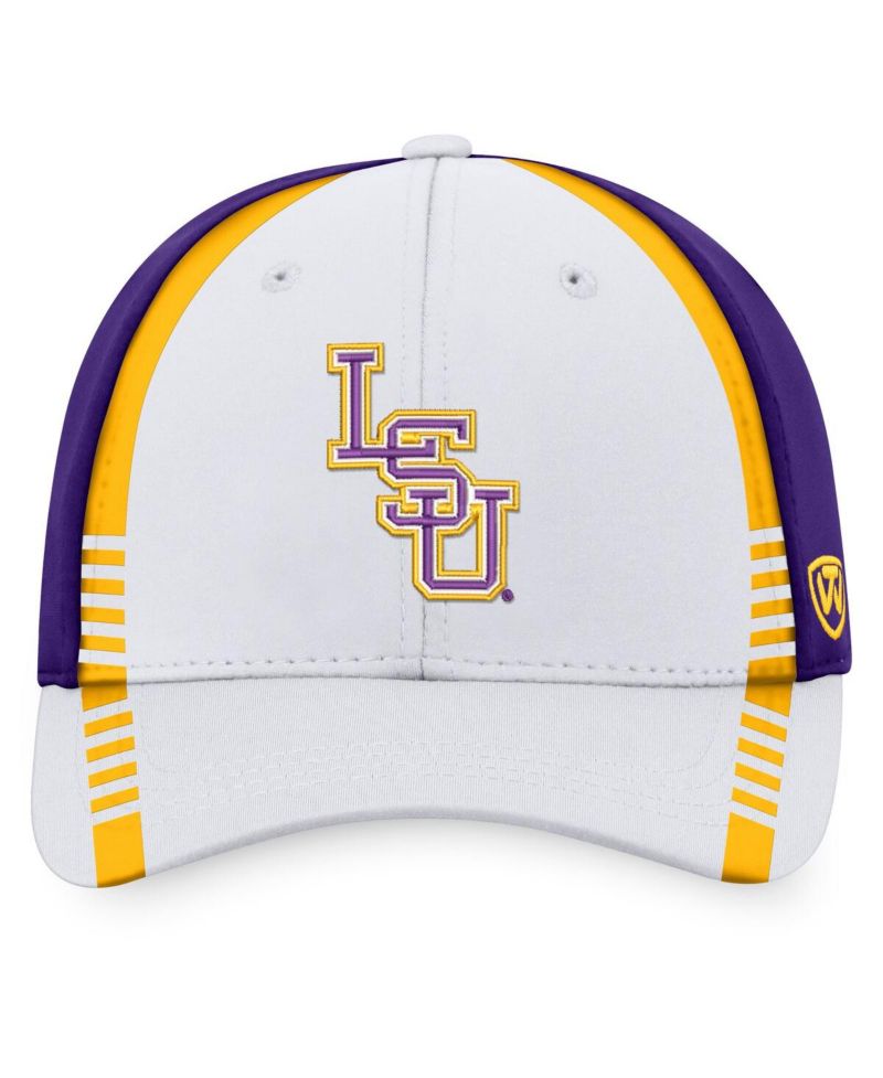 Men's White, Purple LSU Tigers Iconic Flex Hat
