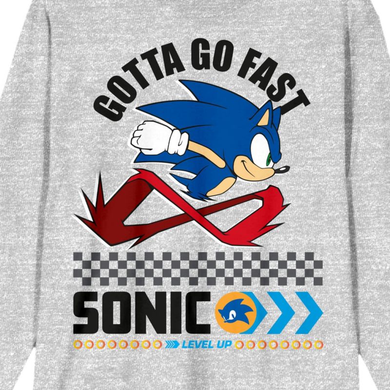 Men's Modern Gotta Go Fast Crew Neck Long Sleeve Athletic Heather Adult Tee-Large