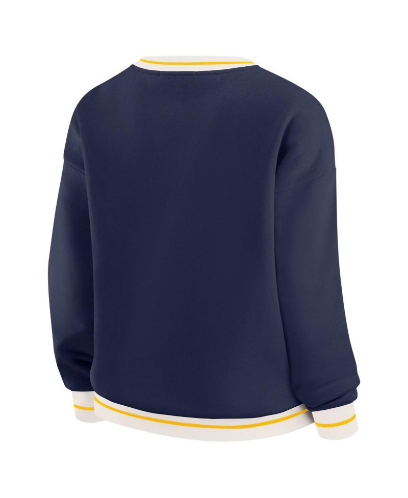 Women's Navy Michigan Wolverines Seal Sweatshirt
