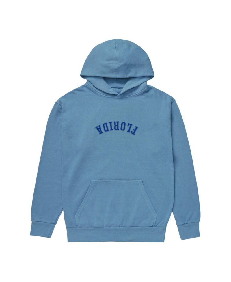 Men's Light Blue Florida Gators Upside Down Embroidered Vintage Heavyweight Hoodie