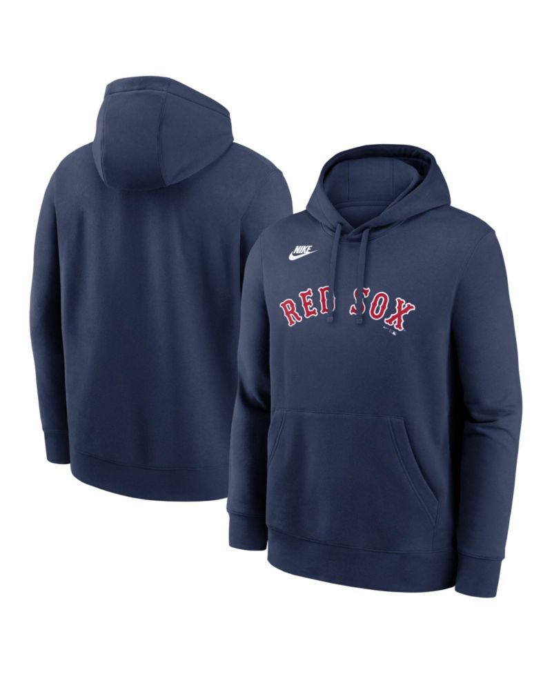 Men's Navy Boston Red Sox Cooperstown Collection Wordmark Club Hoodie
