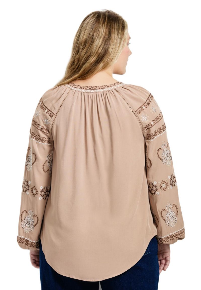 Women's Plus Size Angelina Embroidered Blouse