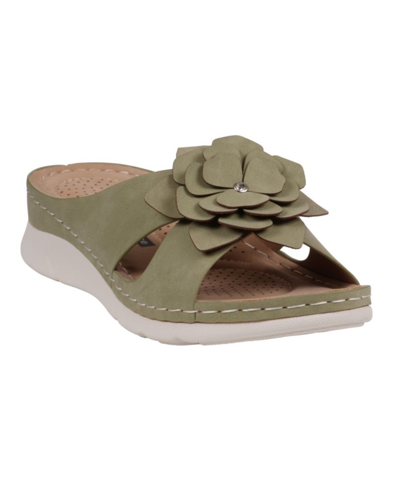 Women's Claire Flower Rosette Comfort Sandals
