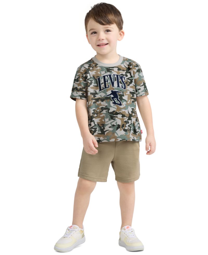 Boys' 2T-7 Graphic T-Shirt and Elastic Shorts, 2-Piece Set