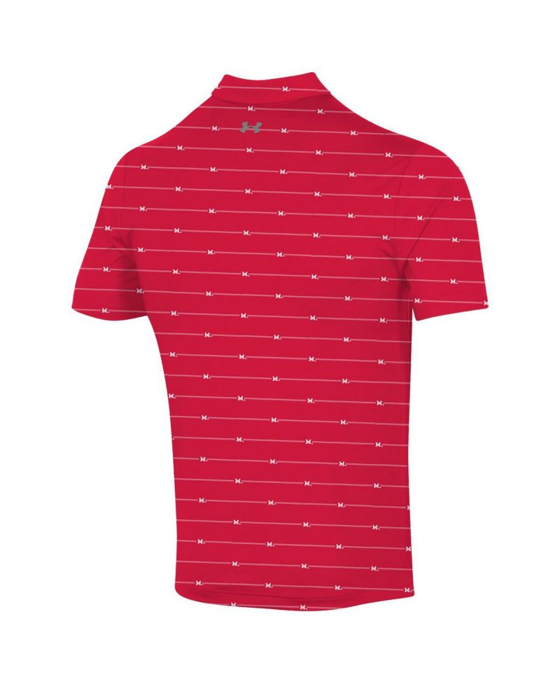 Men's Red Maryland Terrapins Gameday ArmourFuse Polo Shirt