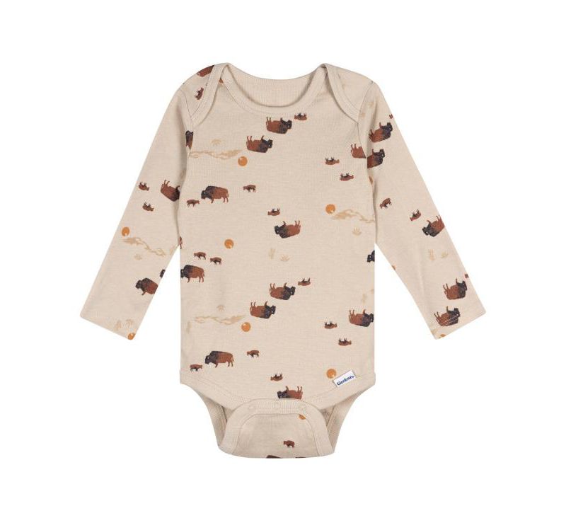 Baby Boys' 5-Pack Long Sleeve Bodysuits, Grey Heather, 12 Months