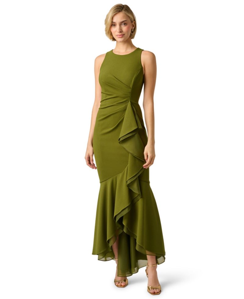 Women's Organza Crepe High-Low Gown