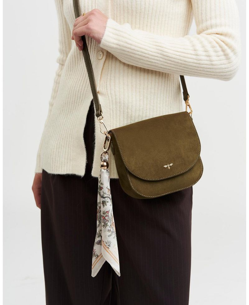 Beth Faux Suede Saddle Bag