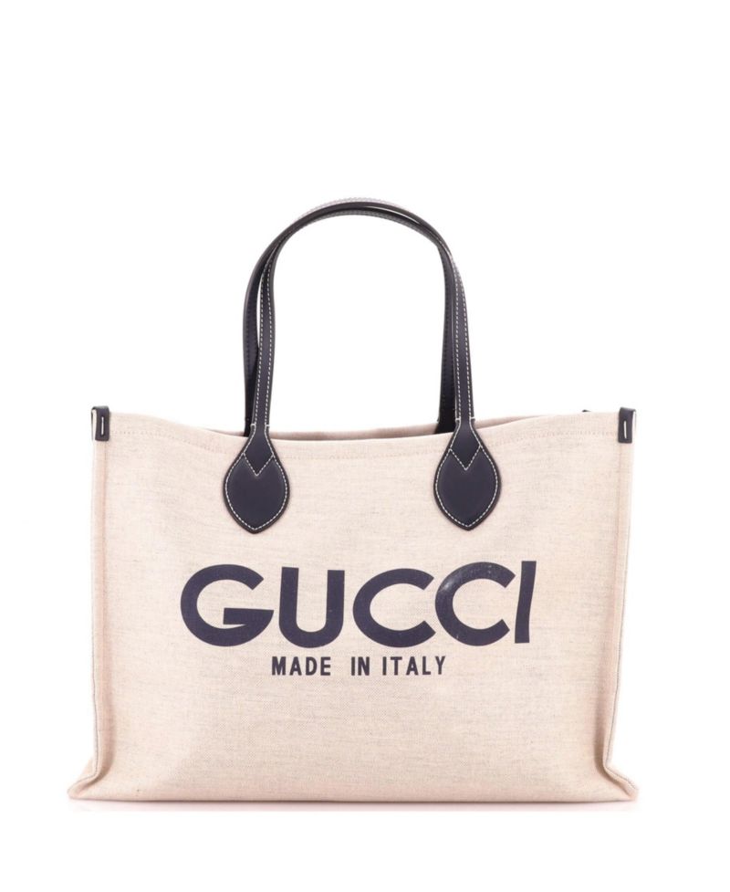 Medium Logo Shopper Tote Printed Canvas