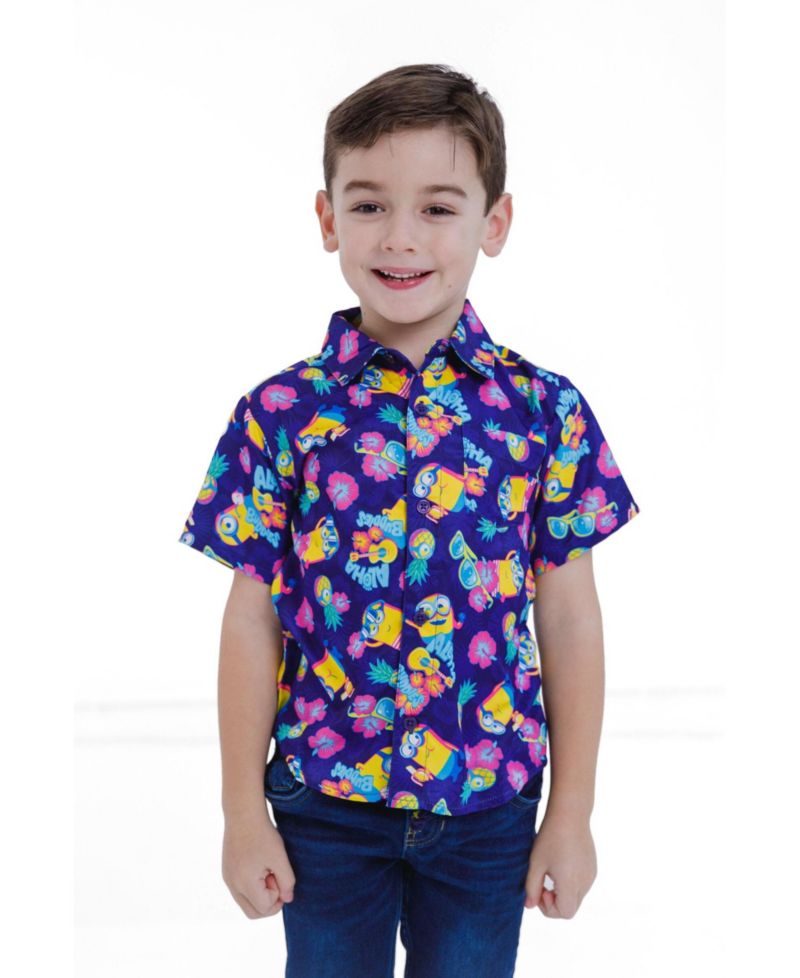 Boy's (6-16) Hawaiian Short Sleeve Button Down Shirt