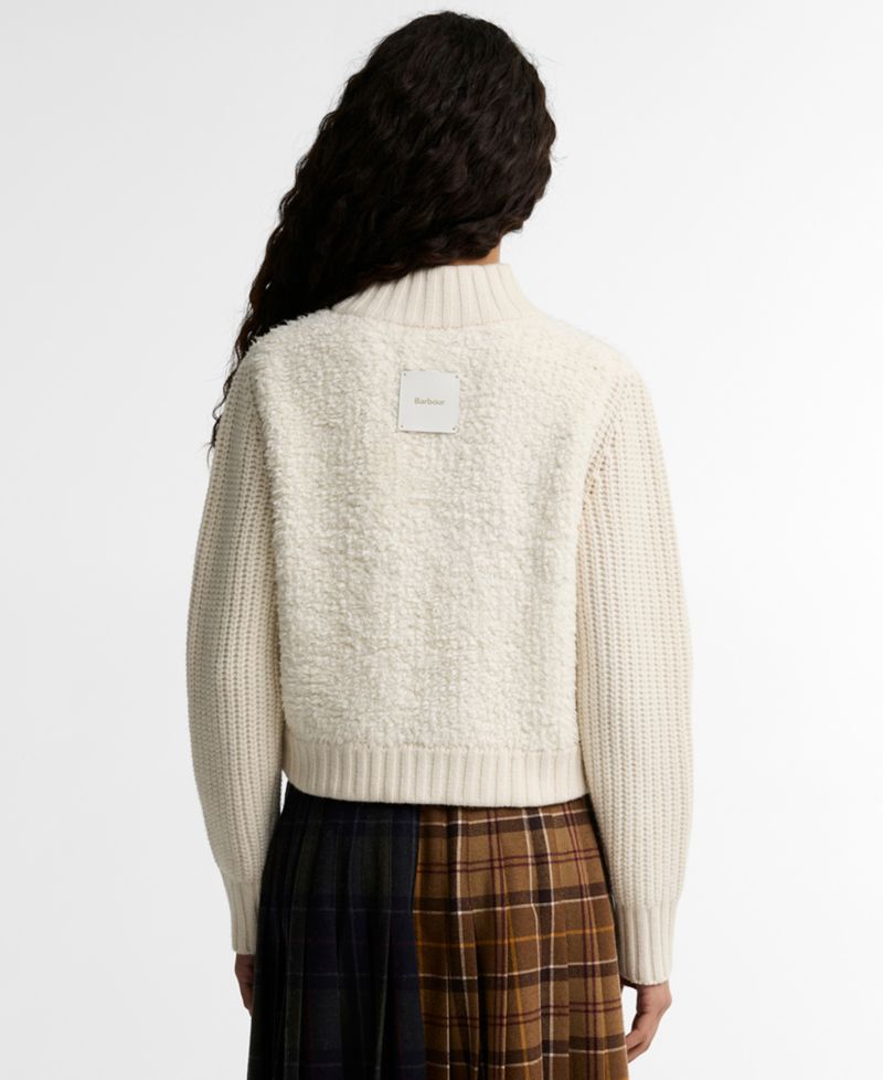 Women's Hazelwood Wool-Blend Chunky-Knit Sherpa-Inspired Bomber Jacket