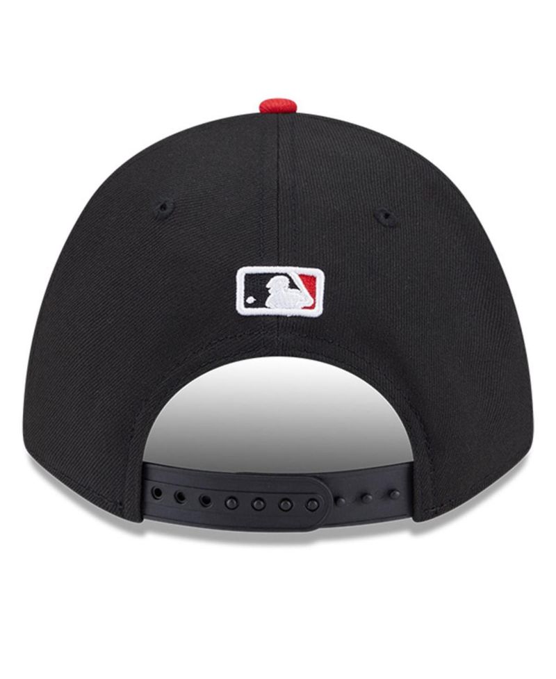 Men's Black/Red Cincinnati Reds Player Replica 9Forty Adjustable Hat