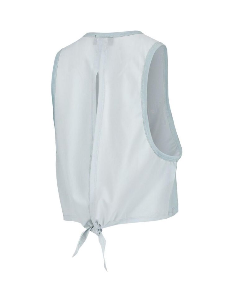 Women's Light Blue Los Angeles Angels Open Back Twist-Tie Tank Top