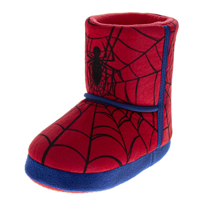 Spiderman Kids' Slippers Cozy, Plush, and Fun House Footwear Toddler Little Kid
