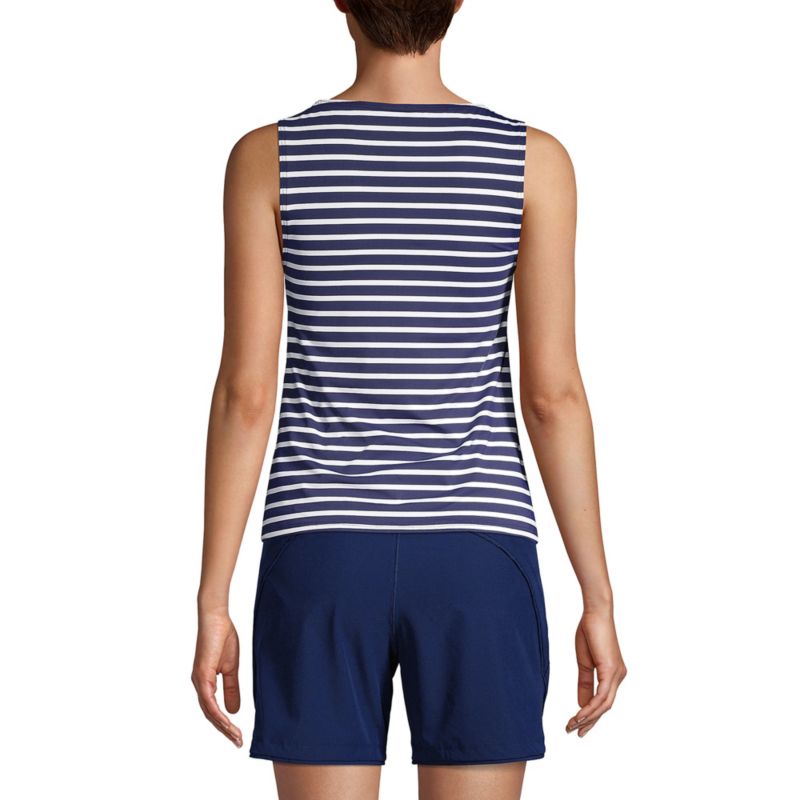 Women's DDD-Cup Chlorine Resistant High Neck UPF 50 Modest Tankini Swimsuit Top