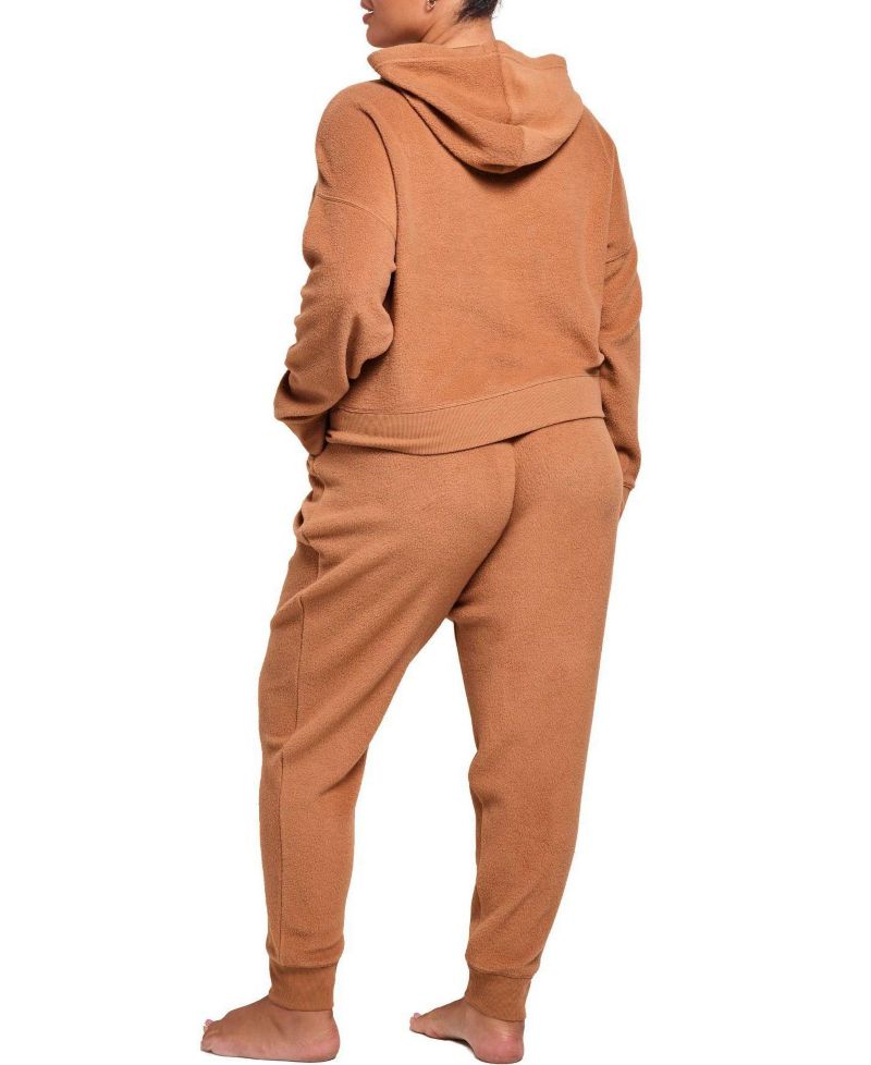 Plus Size Davinia Fleece Long-Sleeve Hoodie and Joggers, 2-Piece Set