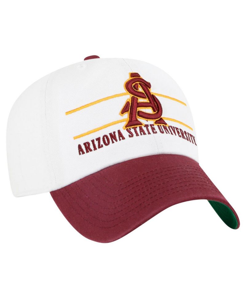 Men's White Arizona State Sun Devils Gridiron Clean Up Adjustable Hat