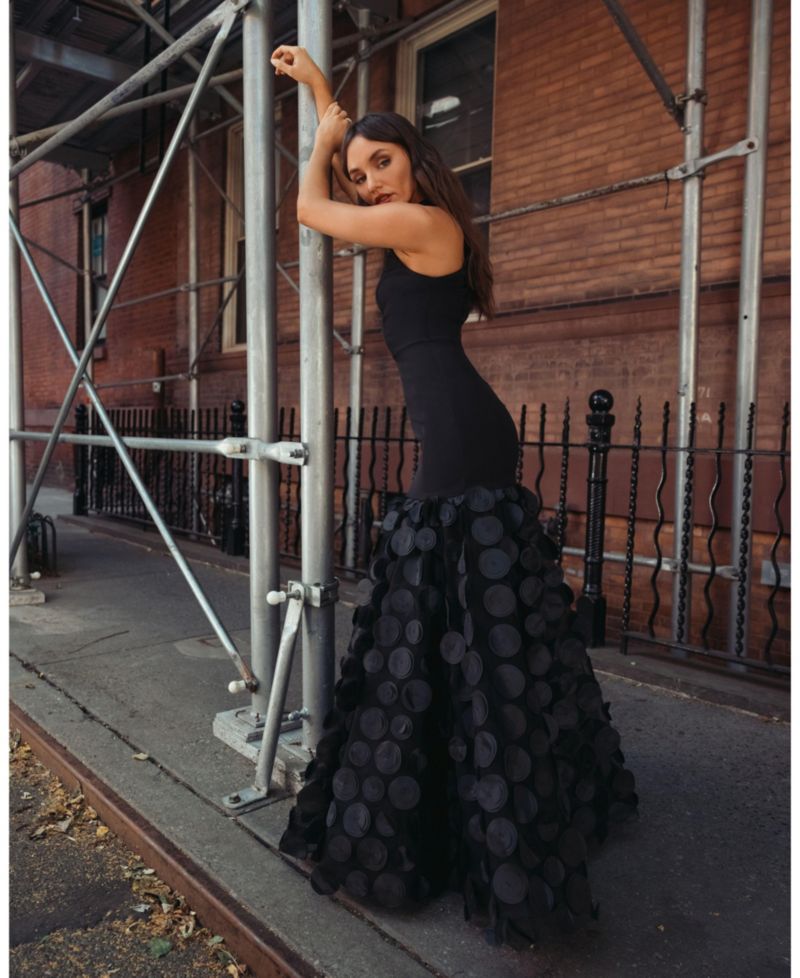 Women's Halter Rosette Ball Gown