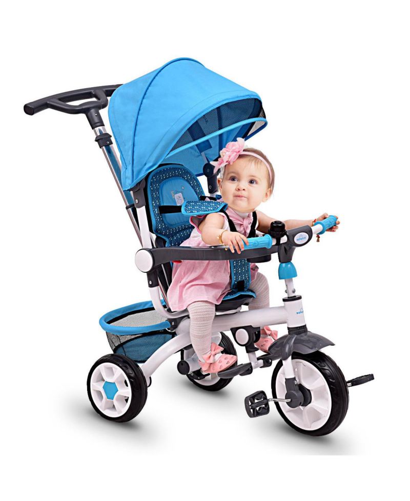 Baby Tricycle Stroller 6-in-1 Kids Push Trike with Removable