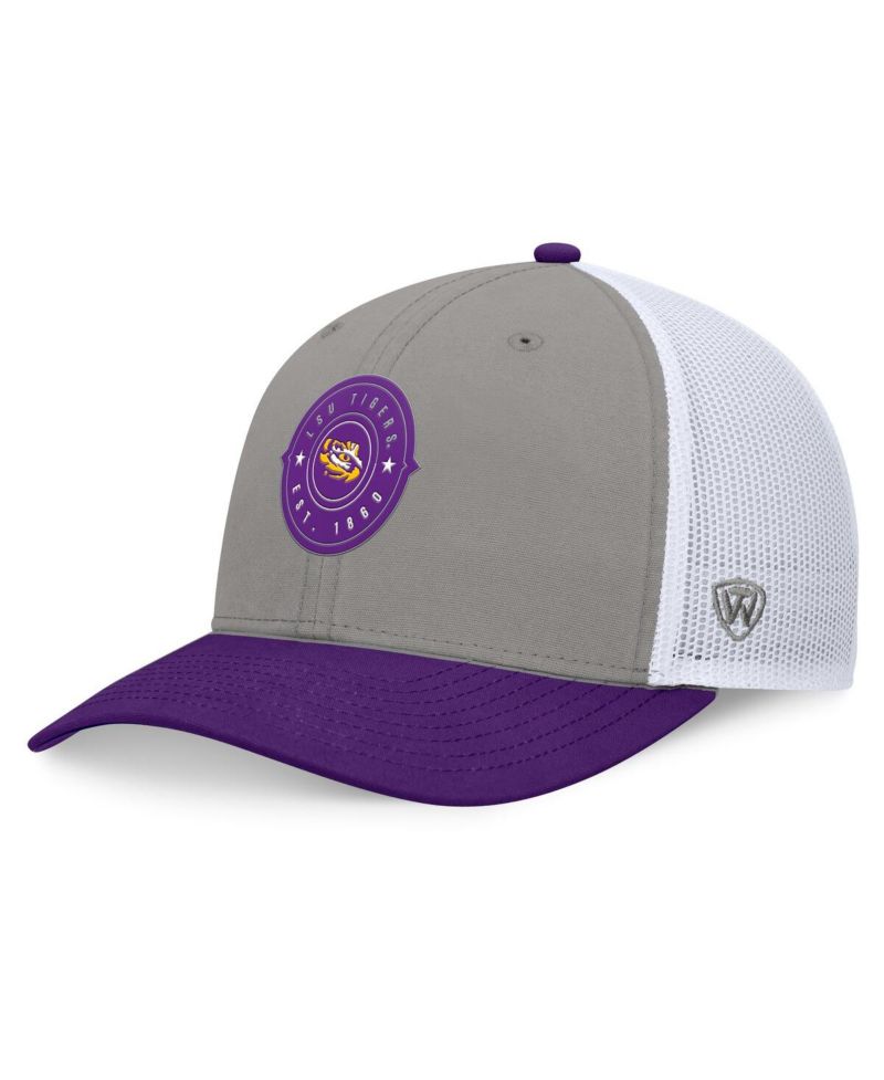 Men's Gray/Purple LSU Tigers Rob Trucker Adjustable Hat