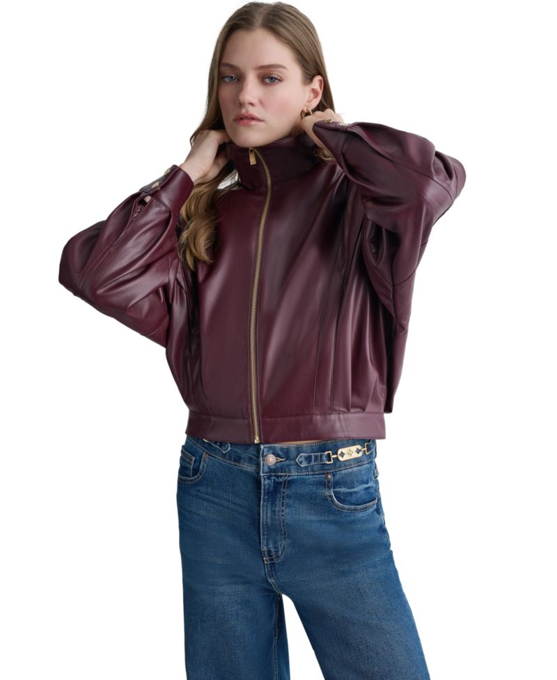 Women's Moto Faux Leather Jacket
