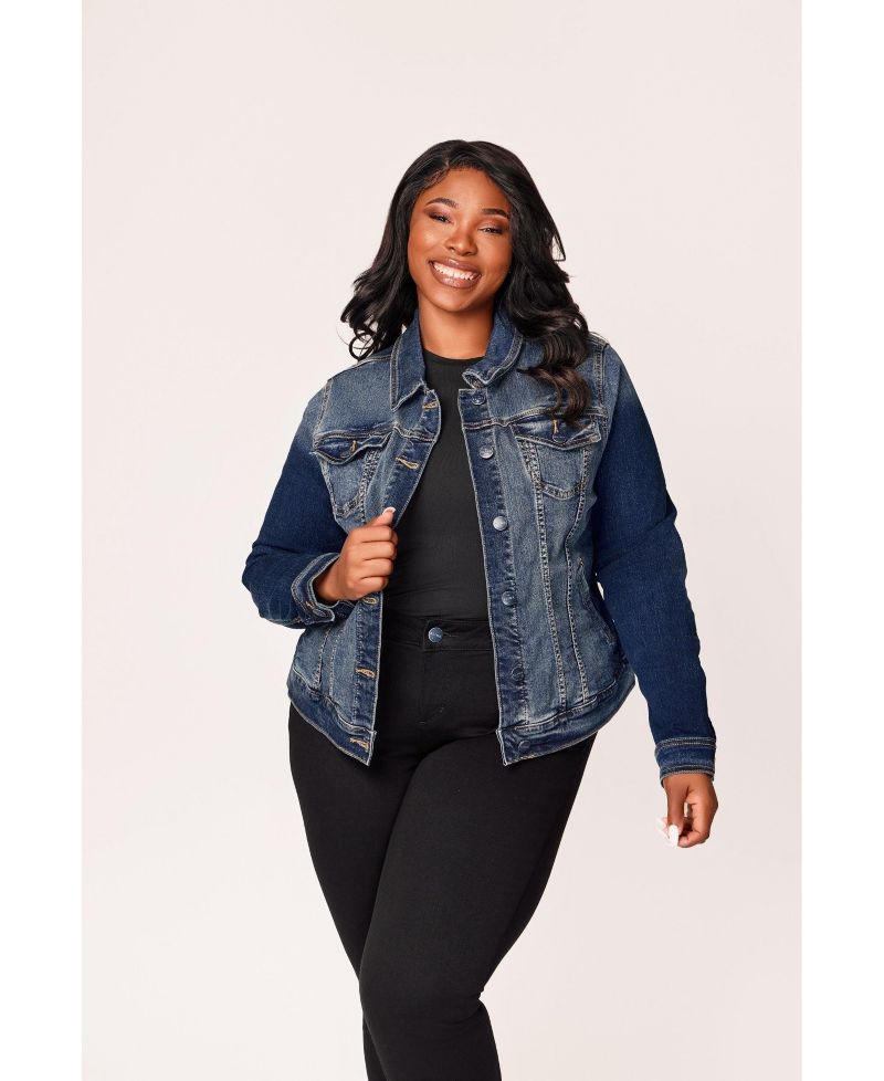 Women's Denim Jacket in 25" Length