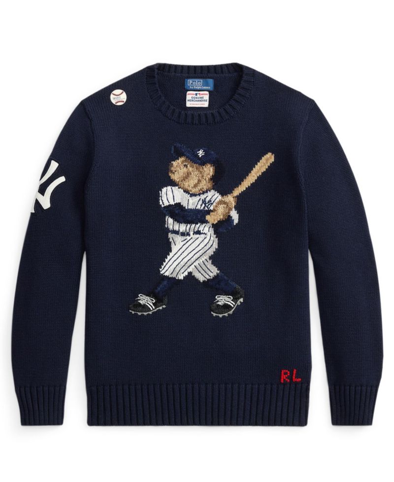 Boys' 8-20 Yankees Bear Crewneck Sweater