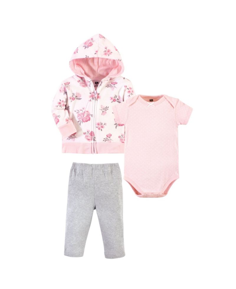 Cotton Hoodie, Bodysuit or Tee Top and Pant Set